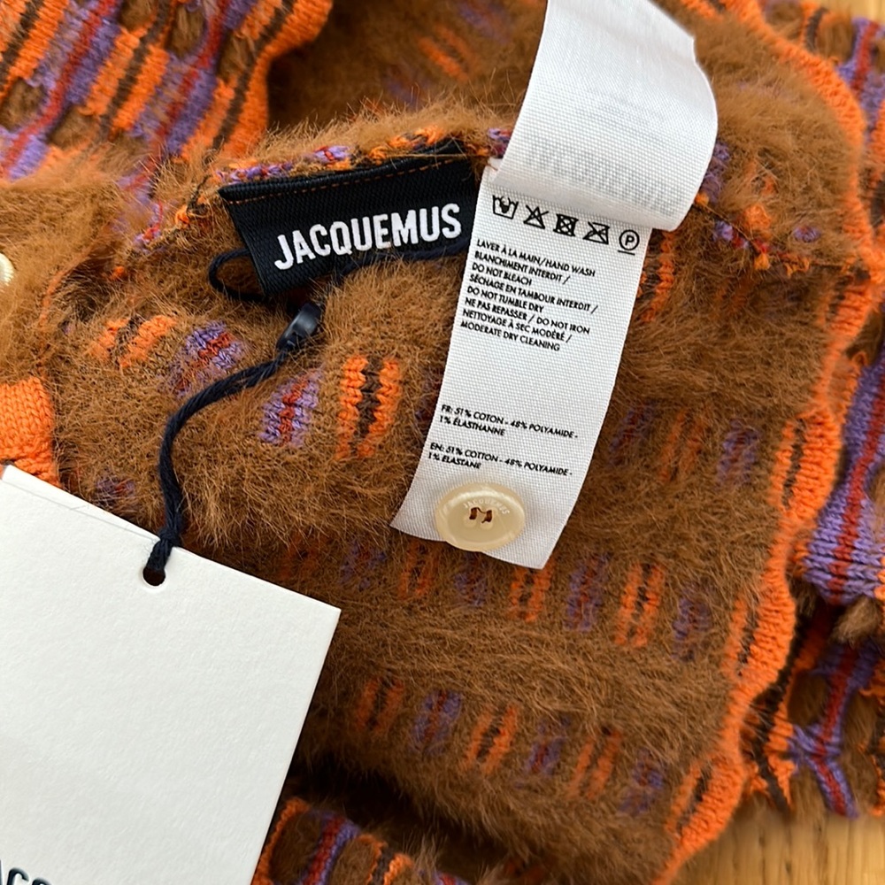SOLD ✨Jacquemus Le Cardigan Macio in Brown Multi - Cropped - Picture 9 of 17